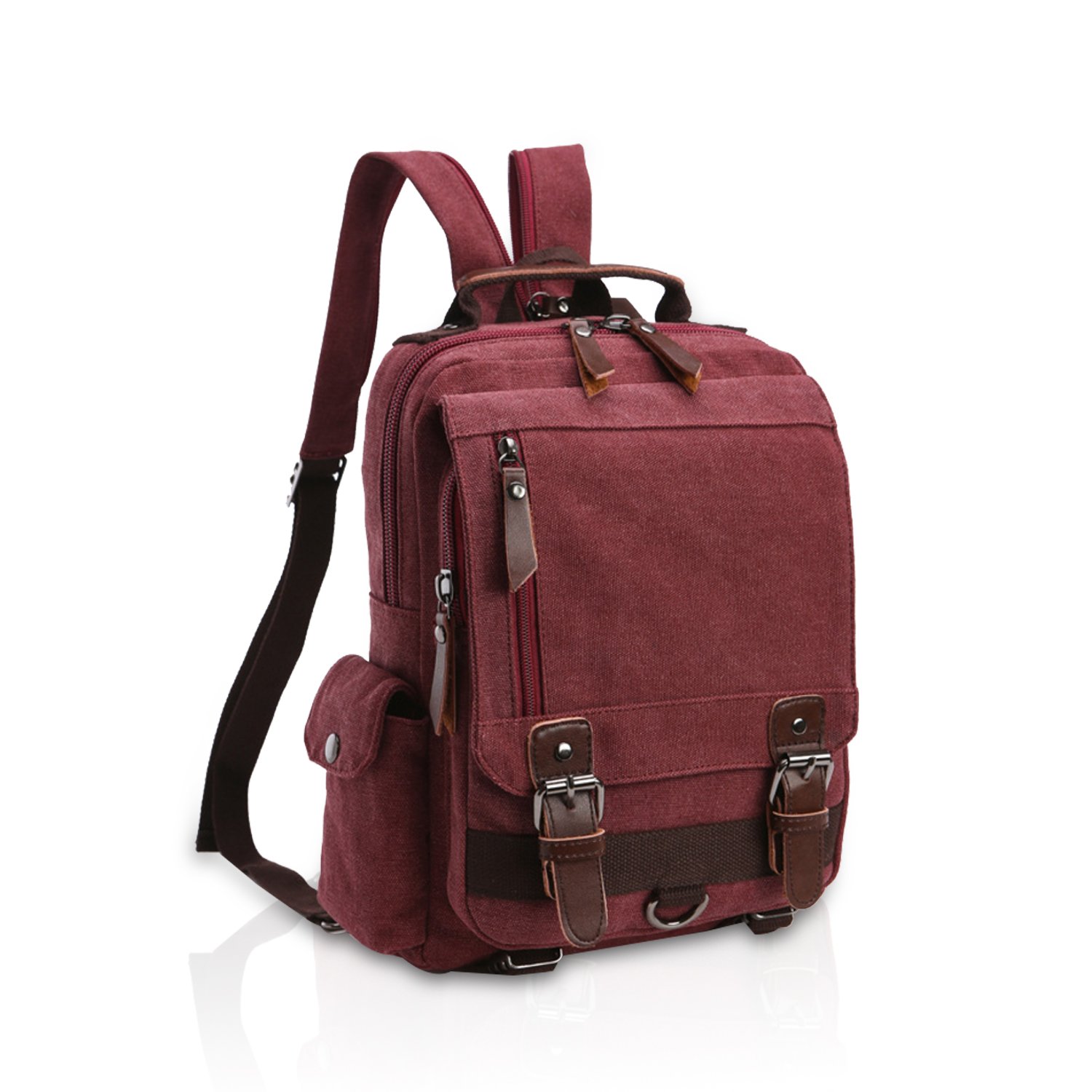 FANDARE Retro Sling Bag Canvas Crossbody Shoulder Backpack Men Chest Bag Women Casual Daypacks Rucksack for Student Travel Commuter Outdoor Cycling Hiking Indoor Activities Retro School Bag