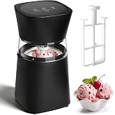 KITOART Mini Electric Ice Cream Maker Machine, USB-C Rechargeable | USB-C rechargeable mini ice cream maker with 20/30-minute timer; pre-freeze bowl for at least 12 hours.