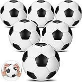 Jenaai 6 Pcs 6'' Soft Foam Soccer Balls Mini Sponge Ball Slow Rising for Kid Toddler Indoor Mini Soccer Hoops Beach Balls Sport Gift for Outdoor Practice Backyard(Black,White)