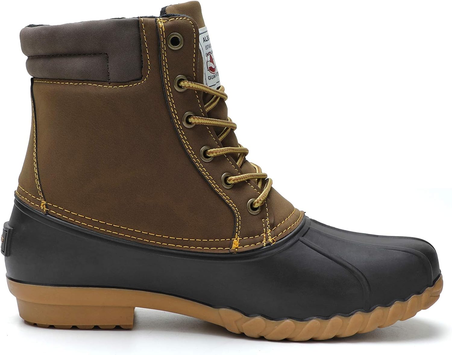  | ALEADER Mens Duck Boot | Waterproof Shell | Fur Lined Insulated Winter Snow Boot | Snow Boots