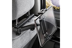 Phone Tablet Holder for Car Headrest, Foldable Tablet Stand Back Seat, 360°Rotating Car Mount, Road Trip Essentials, for 4.7-