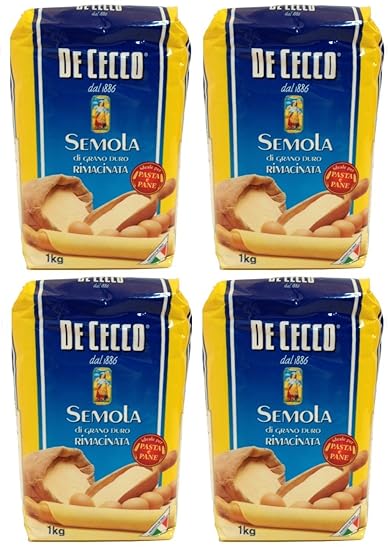 De Cecco - Hartweizengrieß - Semola di grano duro rimacinata (4 x 1 kg)