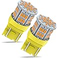 Melphan-Auto 7443 Led Car Bulb Amber, 12V-24V 7443 7440 T20 LED Replacement Light Bulb for Car Brake Tail Running Parking Backup Light, 54SMD Amber light, 2PCS