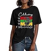 ELDPS Martin Luther King Shirt Women: Celebrating The Movement Tshirt Dream Like King MLK Day T-Shirt