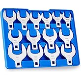 Orion Motor Tech 14 Piece Jumbo Crowfoot Wrench Set, SAE Crows Foot Wrench Set for 1-1/16" to 2" Flare Nuts for 1/2" Drive Ra