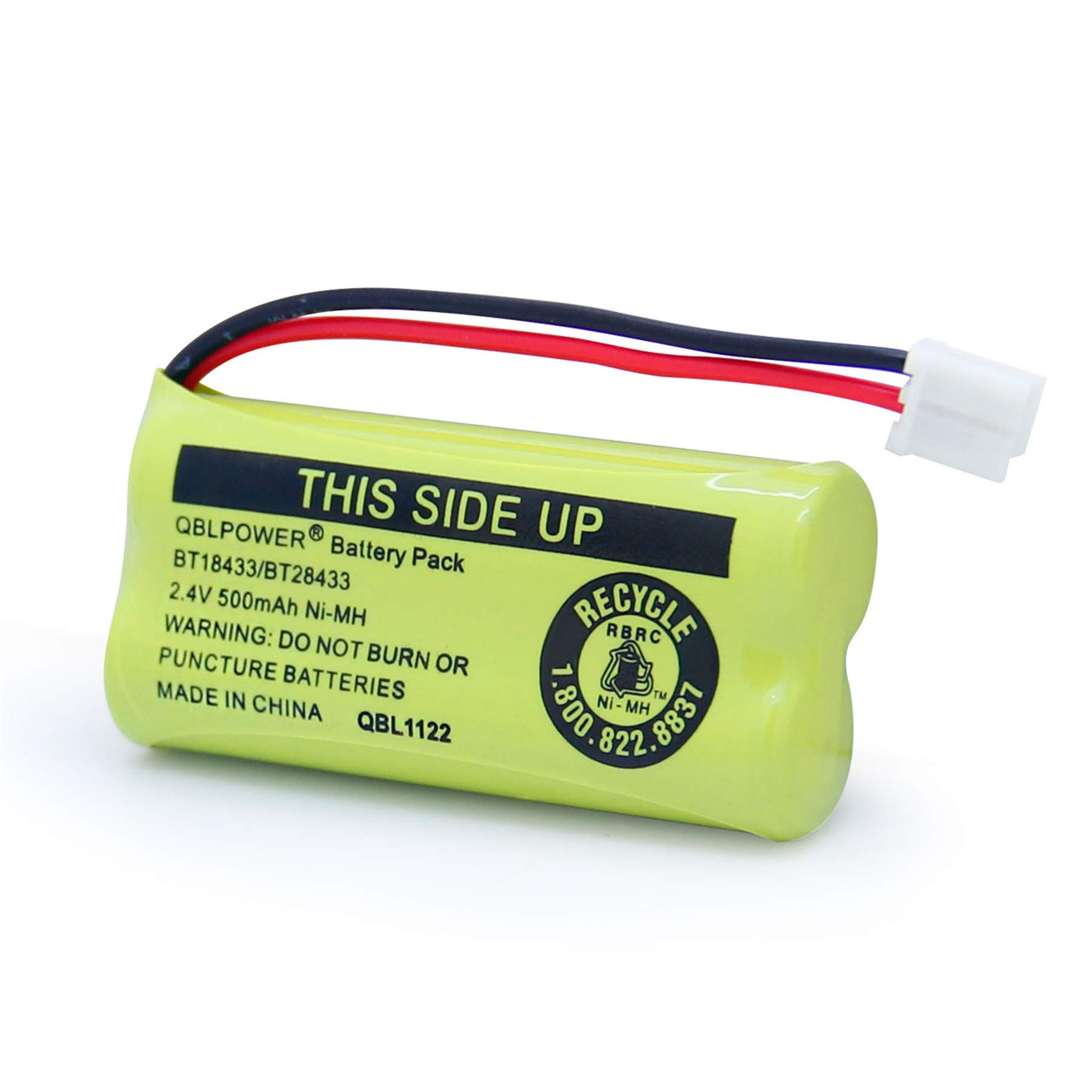 2.4V BT18433/BT28433 Rechargeable Battery Compatible with AT&T Vtech Phones BT18433 BT184342 BT28433 BT284342 BT-8300 BATT-6010 BT1011 BT1018 BT1022 BT1031 89-1326-00-00 CPH-515D(Pack of 2)