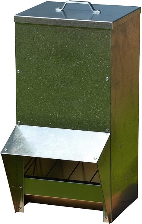 Amazon Com Chicken Feeder Rainproof Outdoor Metallic 20 Liter