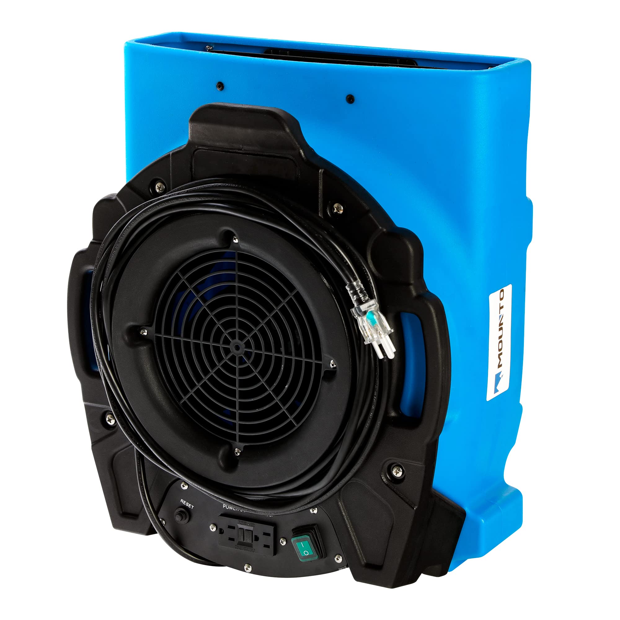 MOUNTO 1/4hp 1200cfm 2 Speed Low Profile Air Mover Floor Carpet Dryer Blower Fan for Water Damage Restoration