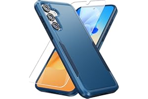 WARSIA for Galaxy A35 5G Case, Samsung Galaxy A35 5G Case with HD Screen Protector [Military Grade Drop Tested] Heavy-Duty Tough Rugged Shockproof Protective Case for Galaxy A35 5G, Blue