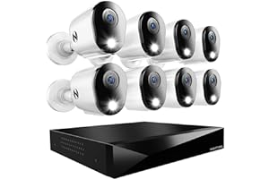 Night Owl 2-Way Audio 12 Channel DVR Video Home Security Camera System with (8) Wired 2K HD Indoor/Outdoor Deterrence Cameras and 1TB Hard Drive (Add up to 4 Wi-Fi Cameras)