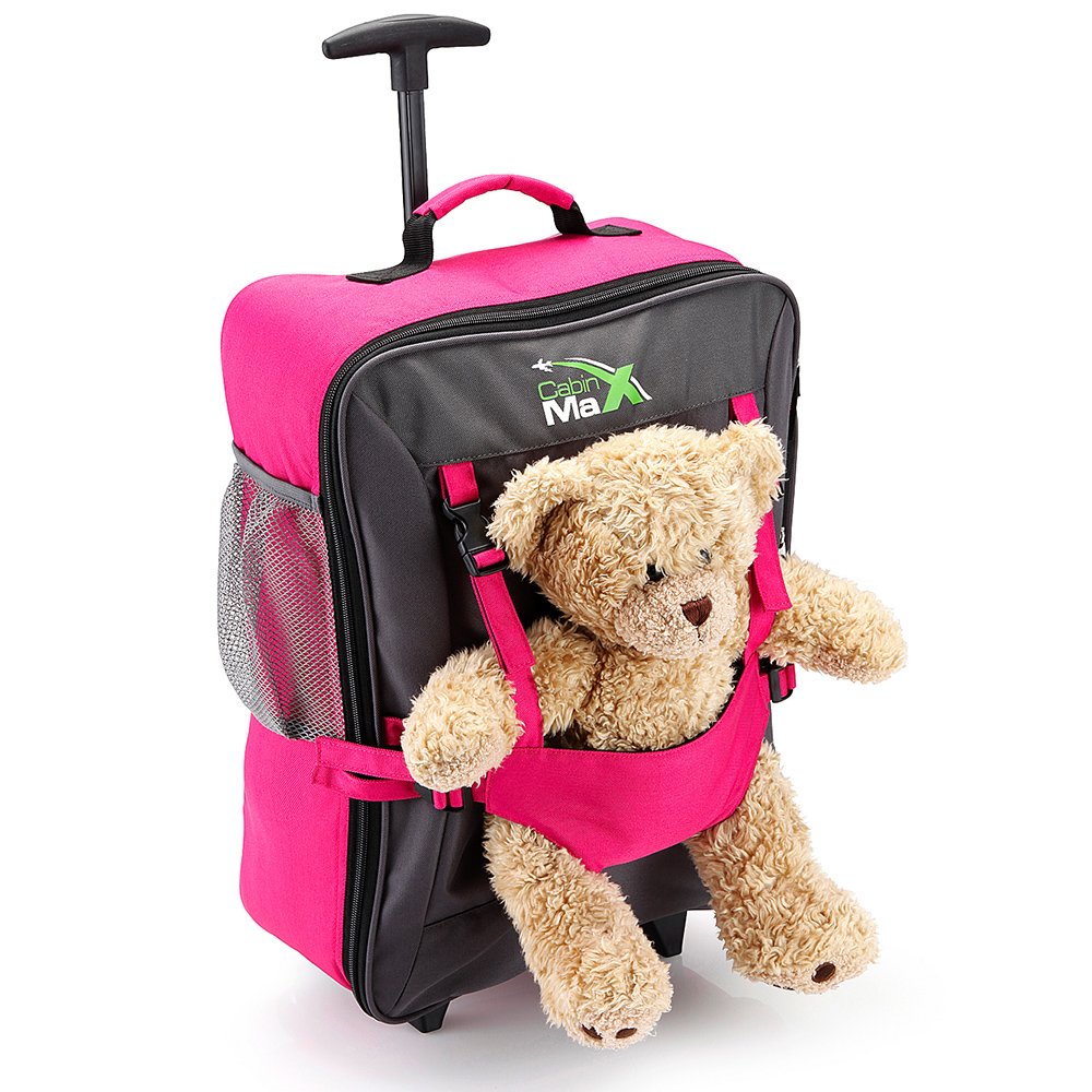 Cabin Max Bear Childrens Luggage Carry On Trolley Suitcase Bright
