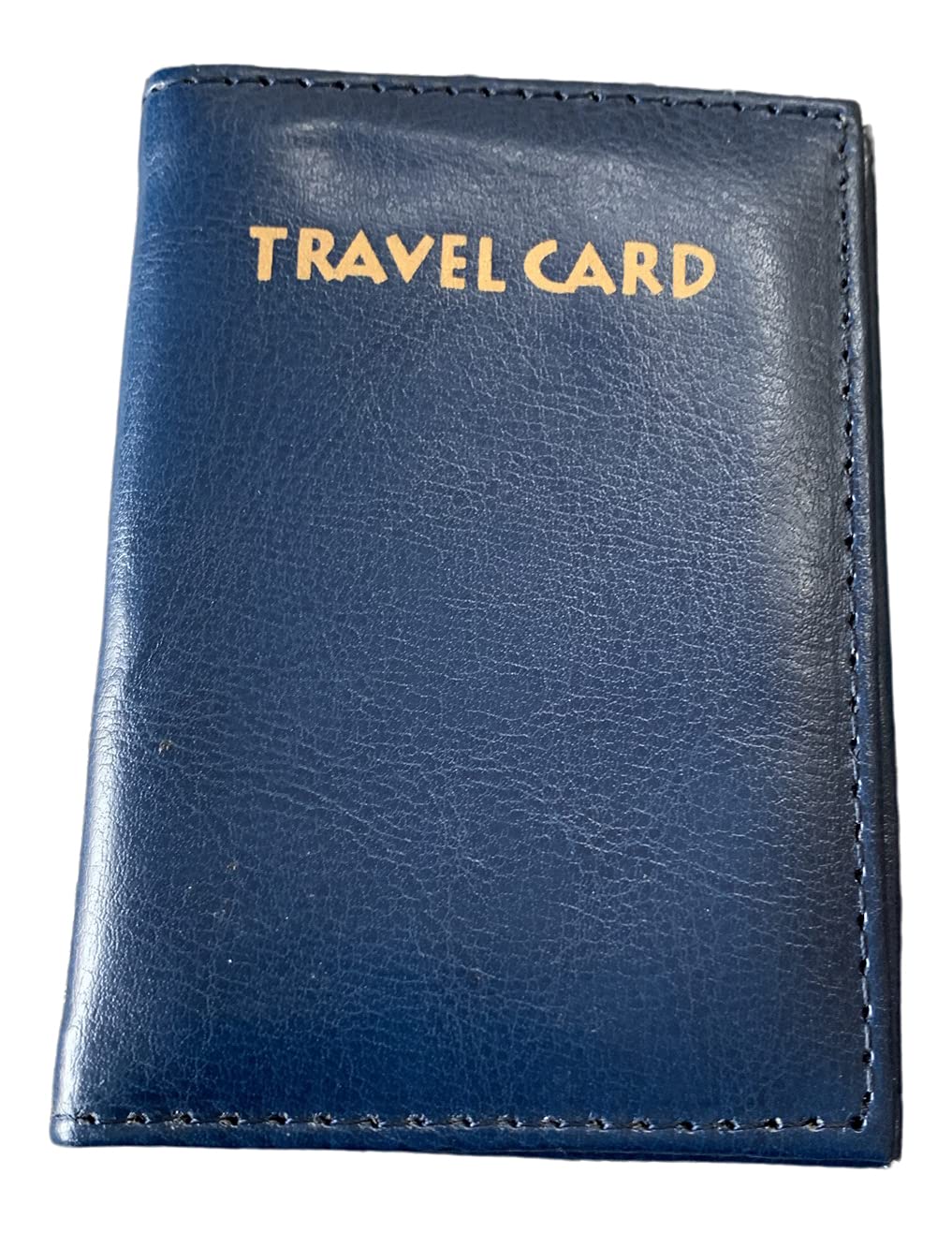 Lorenz Leather Effect Grained PU Travel Id Pass Card Holder with Rear Id Window - Blue