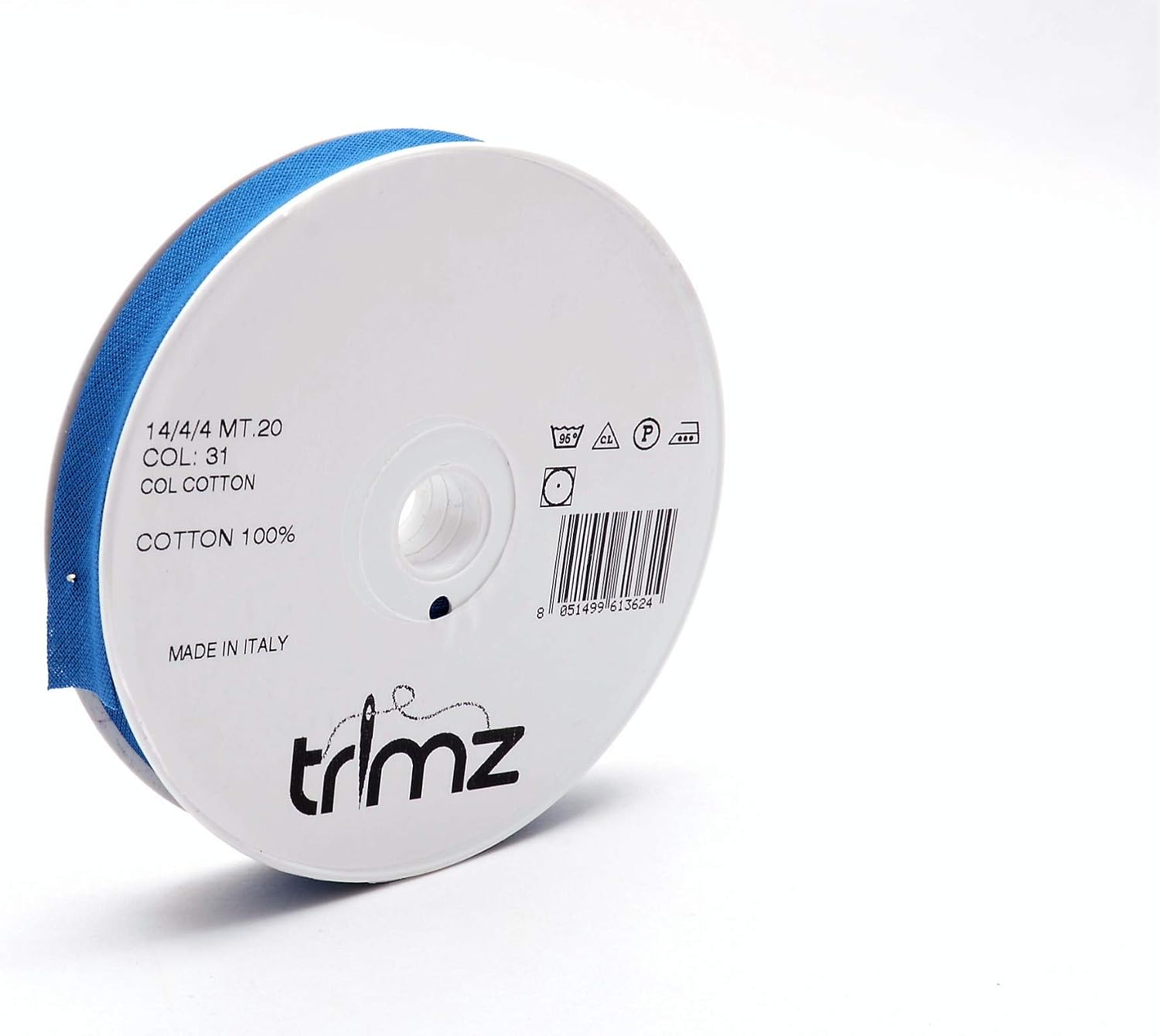 Trimz 14/4/4 mm Cotton Bias Binding Tape, Malibu Blue 31t - Double‑Fold Sewing Tape for Quilting Dressmaking & DIY Crafts - Image 4