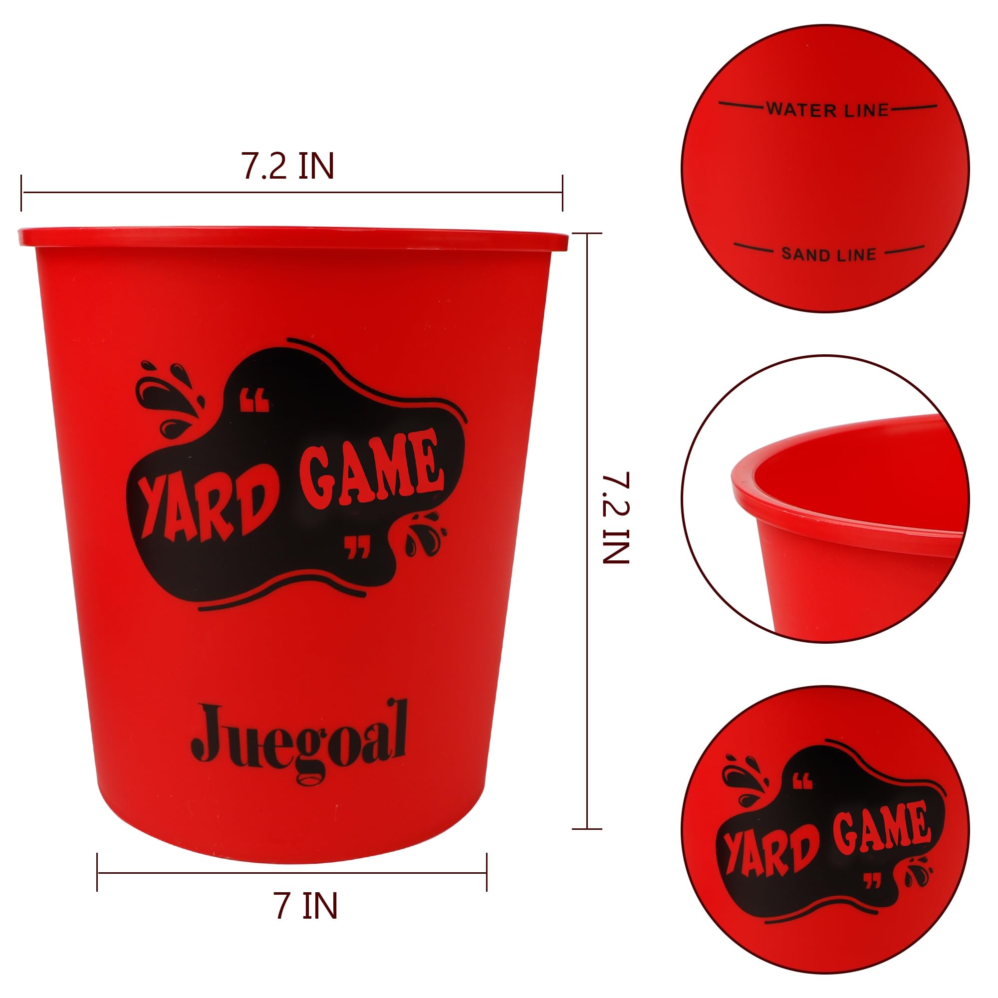 Juegoal Outdoor Giant Yard Pong Game Set Outdoor Toss Game Throwing Game for Beach, Camping, Lawn and Backyard