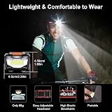 Gritin LED Head Torch 2 Pack 3 Modes Waterproof Adjustable 6 AAA Included view 5