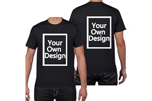 ALRRGPB Custom T Shirts for Men/Women Design Your Own Shirt Add Text Personalized Cotton Tee Printed Photo Front/Back