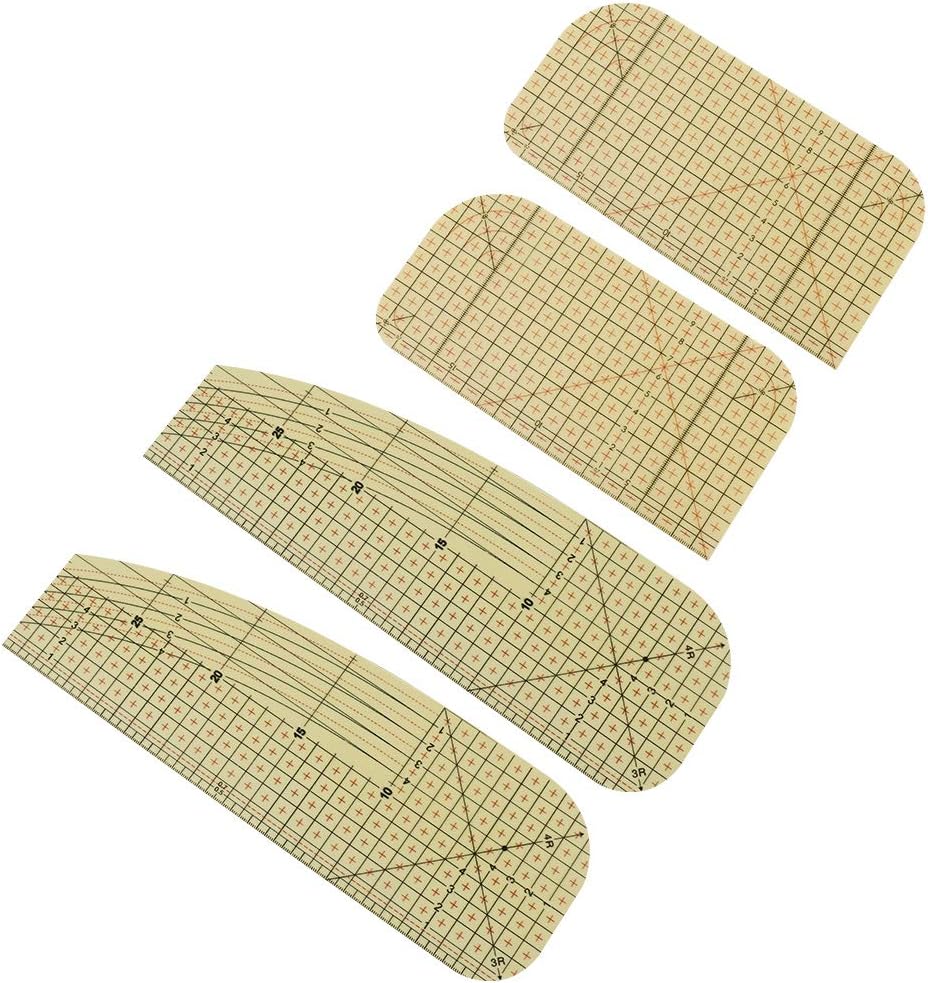 falllea 4 Pcs Hot Ironing Ruler Quilting Heat Ruler Sewing Patchwork ...