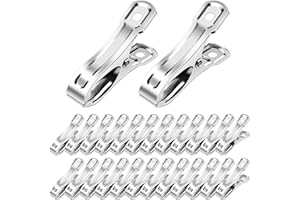 SMLBJUTE 40 PCS Stainless Steel Garden Clips, Heavy Duty Greenhouse Clamps for Netting, Strong Grip to Secure Shade Cloth or Plant Cover on Garden or Greenhouse Hoops