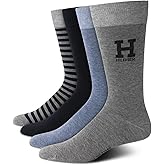 Tommy Hilfiger Men's Reinforced Heel Cotton Dress Socks (4-Pack)