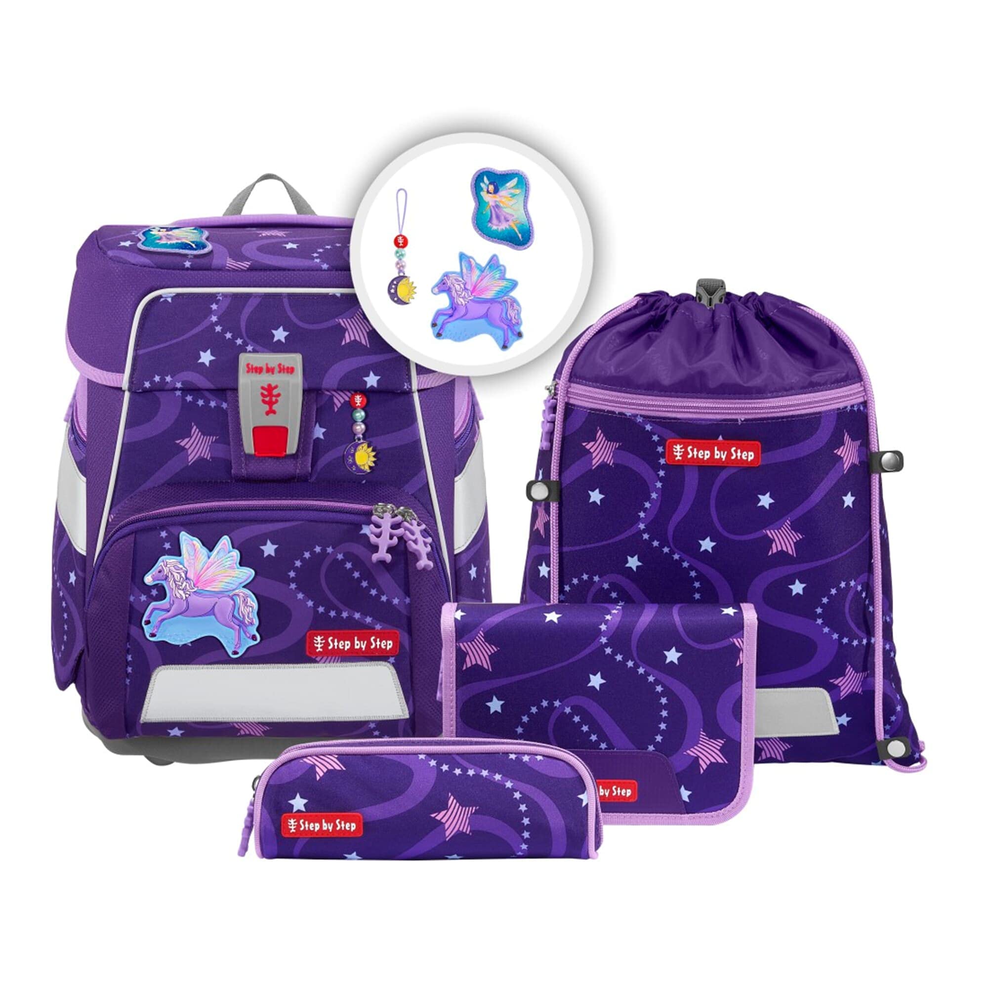 Schulranzen & Schulranzen Sets für die Grundschule günstig Mua Step by Step Schulranzen-Set Space „Pegasus Emily“ 5-teilig