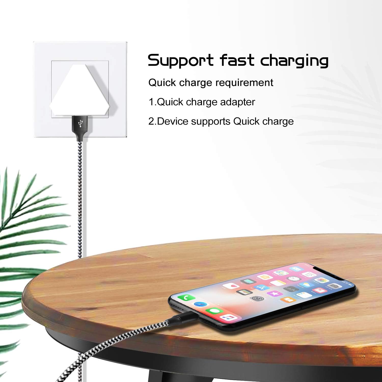 iPhone Charger MFi Certified,Guidit 5Pack 6Ft Nylon Braided iPhone Charger Lightning Cable USB Cord Fast iPhone Charger Cable Compatible with iPhone 11 Pro Max XS X XR 8 7 6S 6 SE iPad iPod More