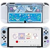 GeekShare Protective Case Slim Cover Case Compatible with Standard Switch Only - Shock-Absorption and Anti-Scratch Cover Skin for Switch - Shark Party
