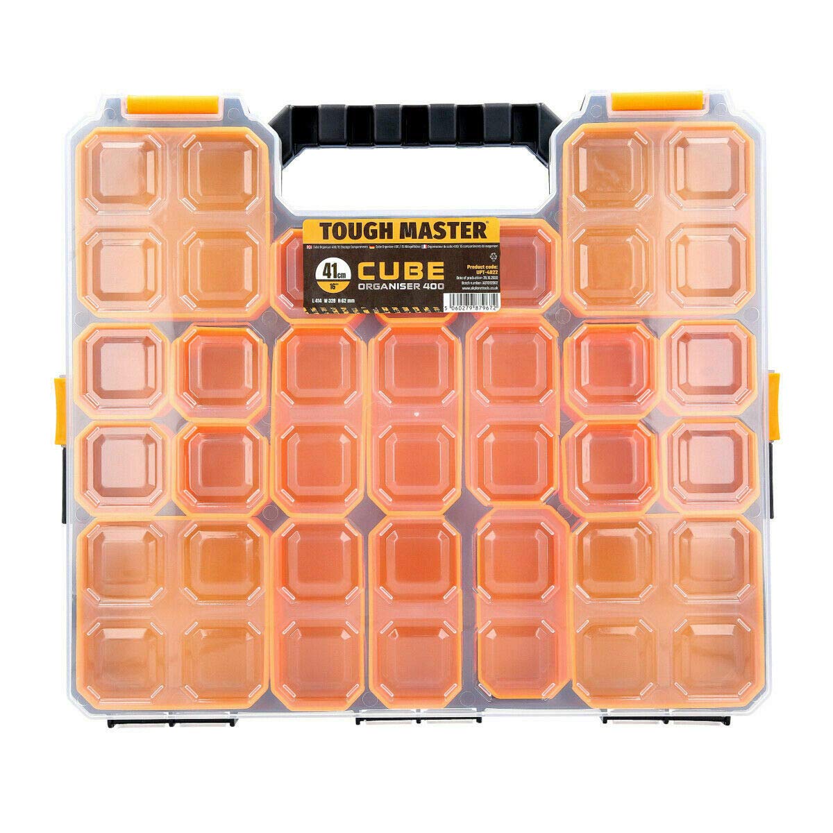 TOUGH MASTER 21 Compartments Professional Tool Organizer Case Box Storage Screw Nail Nut Bolt (Pack of 1)