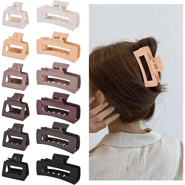 Eternalcart Haarklammern Set, 6 Stück Große Claw Clips – Für Dicke & Dünne Haare, Mit Starken Metallfedern