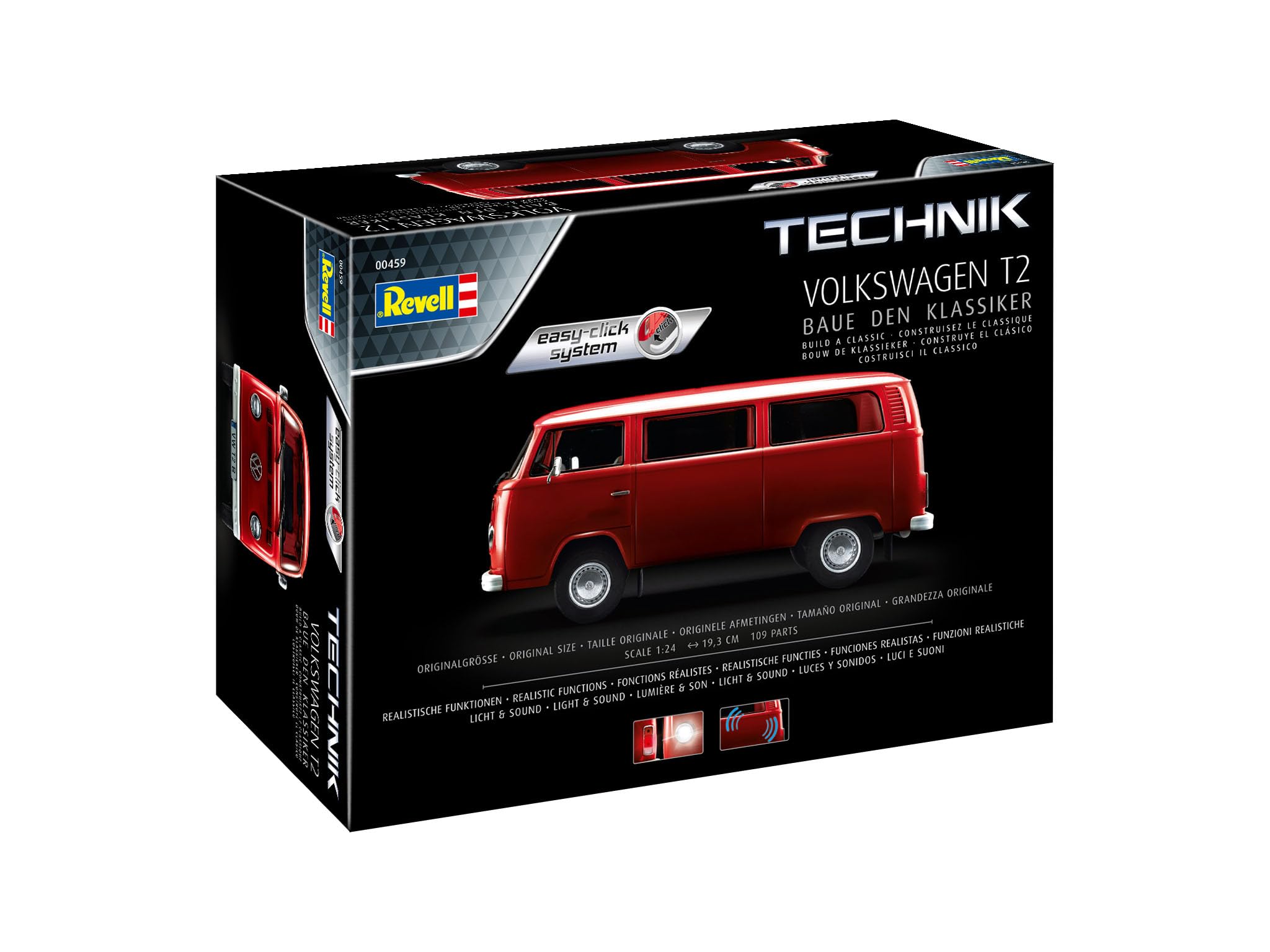 Revell 00459 Volkswagen T2 - Technik - Easy Click System 1:24 Scale Model Kit