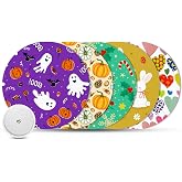 Libre 2 Sensor Covers Waterproof,10 Pack Breathable &amp; Flexible Full Covers for Libre 2 &amp; Lingo,Hypoallergenic &amp; Latex-Free Patches for Long Stay Protection,Festival Print