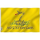 Anley Fly Breeze 3x5 Foot No Step On Snek Flag - Vivid Color and Fade Proof - Canvas Header and Double Stitched - Tea Party F