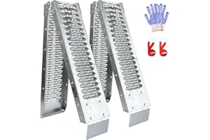 BEJONI 67" Folding Truck Ramps, 960 Lbs Capacity Tailgate Ramp for Lawn Mower, Portabe Anti-Slip Steel Loading Ramps for Pickup Trucks, ATV, UTV, Motorcycle, Trailer, Dirt Bike, 8.7" Wide, 2-Pack