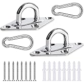 Yaoeruqi 800 LB Heavy Duty Hammock Hanging Kit 2 Pack with Ultra Strong Hammock Hooks & Carabiners for Hammock Stand Swing Chair Yoga Swing Ceiling Hook Indoor Outdoor Use