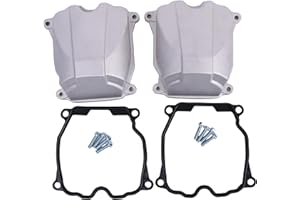 YLQASOON 2 Pcs Cast Aluminum Valve Cover V-Twin 420610395 420610393 420610394 420610390 Compatible with Can-am V-Twin ATV or 
