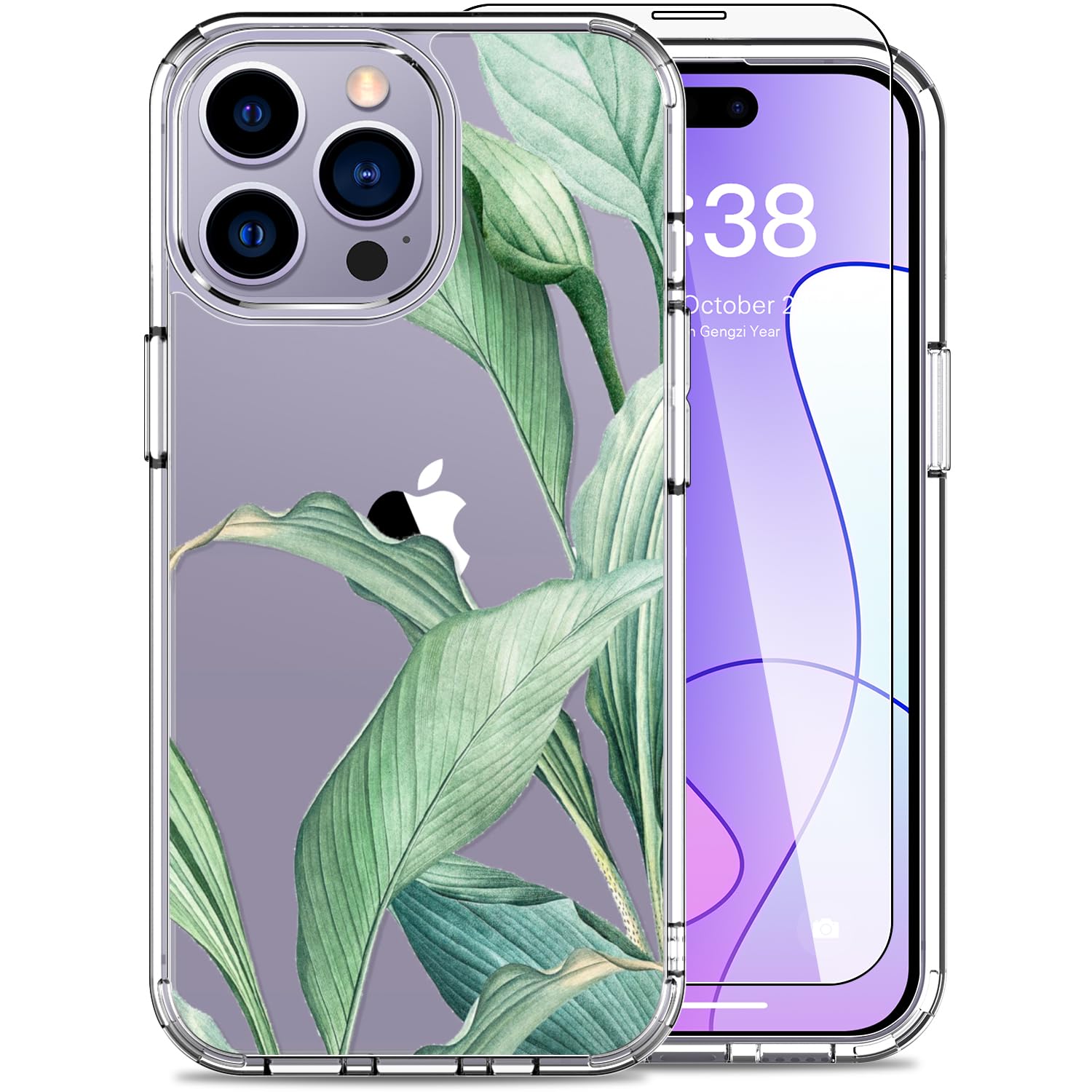 LUHOURI for iPhone 15 Pro Max Case with Screen