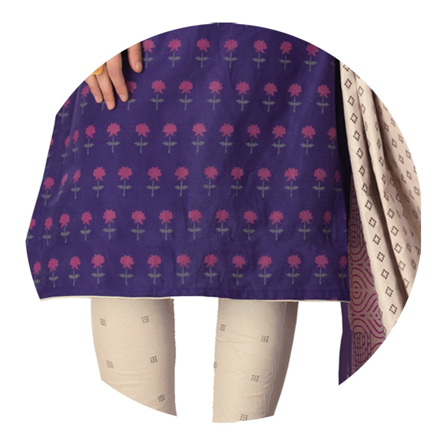 angelfab women's cotton dress material, free size (2015_dup, multicolour)