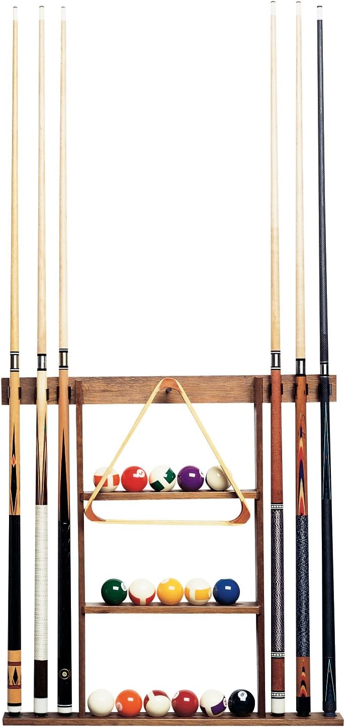 billiard cue wall rack on Amazon Com Sportcraft Deluxe Billiard Wall Rack Wall Mounted Billiards Rack Sports Outdoors