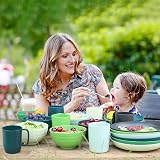 Greentainer 12 PCS Unbreakable Plastic Dinnerware Set Service for 4 view 7