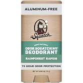Dr. Squatch Natural Men&rsquo;s Deodorant, Aluminum Free Deodorant Men (1-Pack) | Natural Deodorant Men, Made with Charcoal &amp; Postbiotics, 72-Hour Odor Protection (Rainforest Rapids)