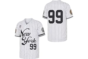 UCAVAN NY Jersey Men's New York 99 Baseball Jerseys Shirts Hip Hop Button Down for Party Xmas Grey