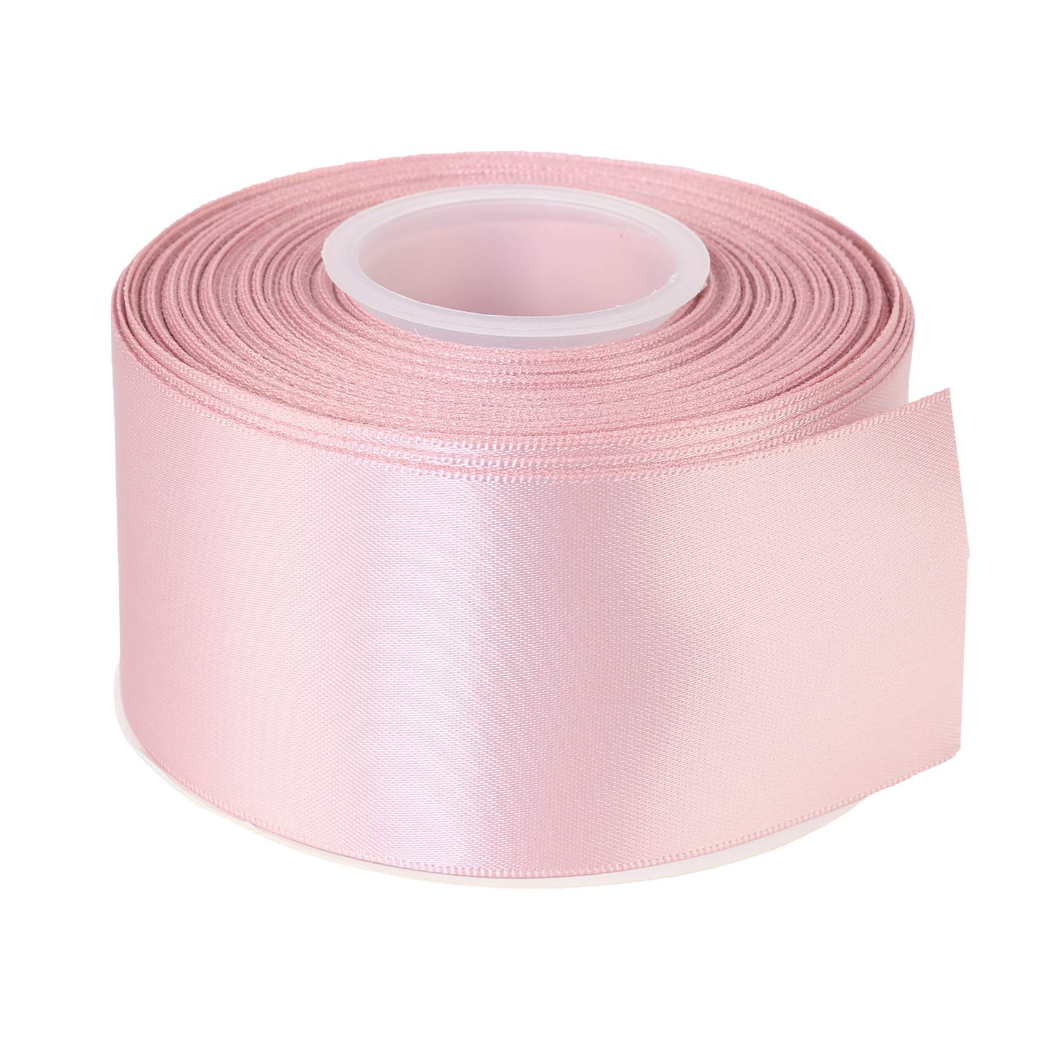 ITIsparkle 50mm Width Double Faced Satin Ribbon 22 Meters-Roll Set for Gift Wrapping Party Favor Hair Braids Baby Shower Decoration Craft Supplies, Rose Gold