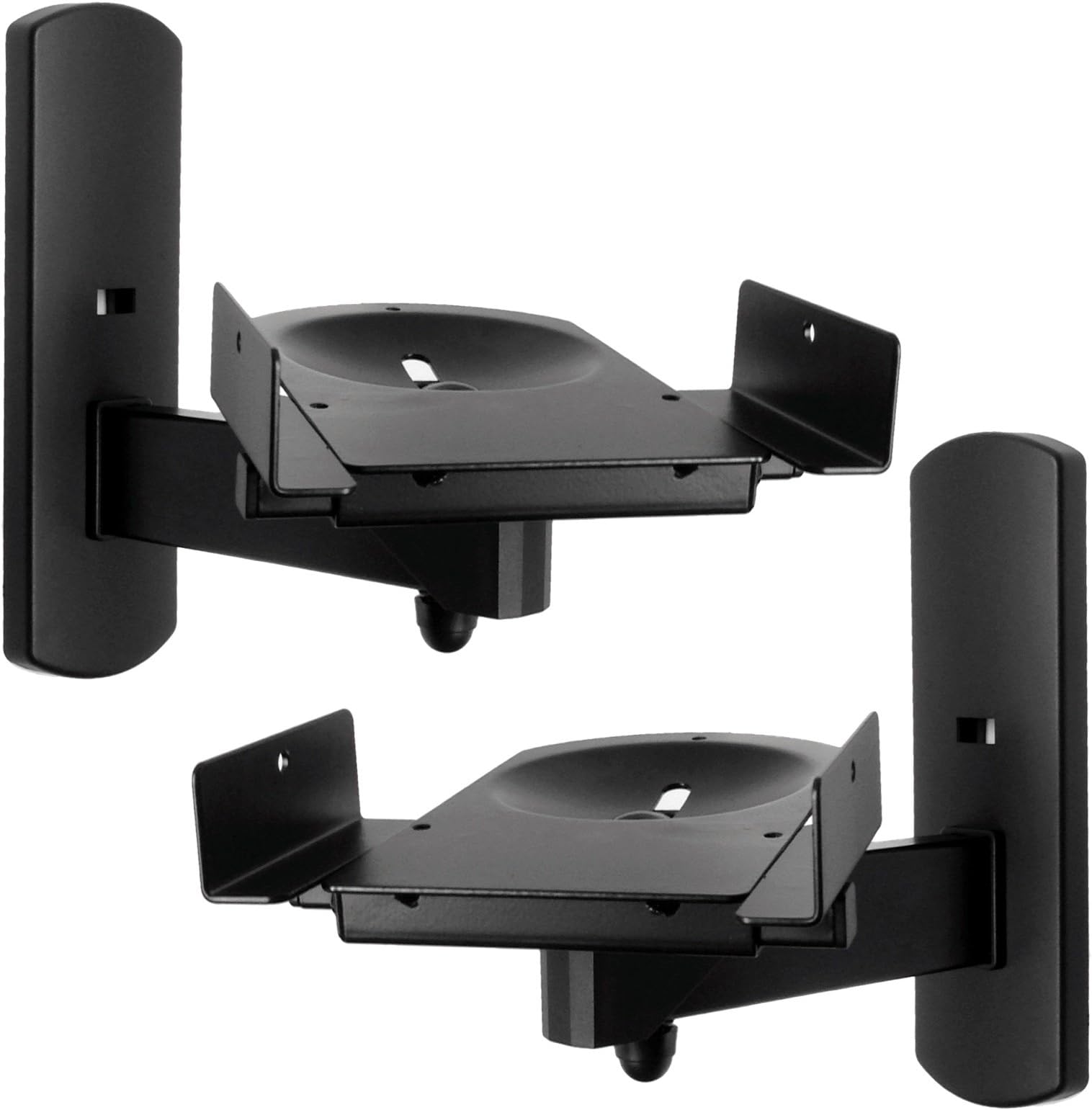 Side Clamping Bookshelf Monitor Speaker Wall Mounts Bracket with Tilt and Swivel