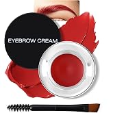 Eyebrow Pomade with Brow Brush, Waterproof &amp; Long Lasting (07# Bright Red) | Smooth High Pigment Brow Pomade Gel, Filling &amp; Shaping Eyebrows, For Daily &amp; Cosplay Eyeliner &amp; Halloween Eye-brow Makeup