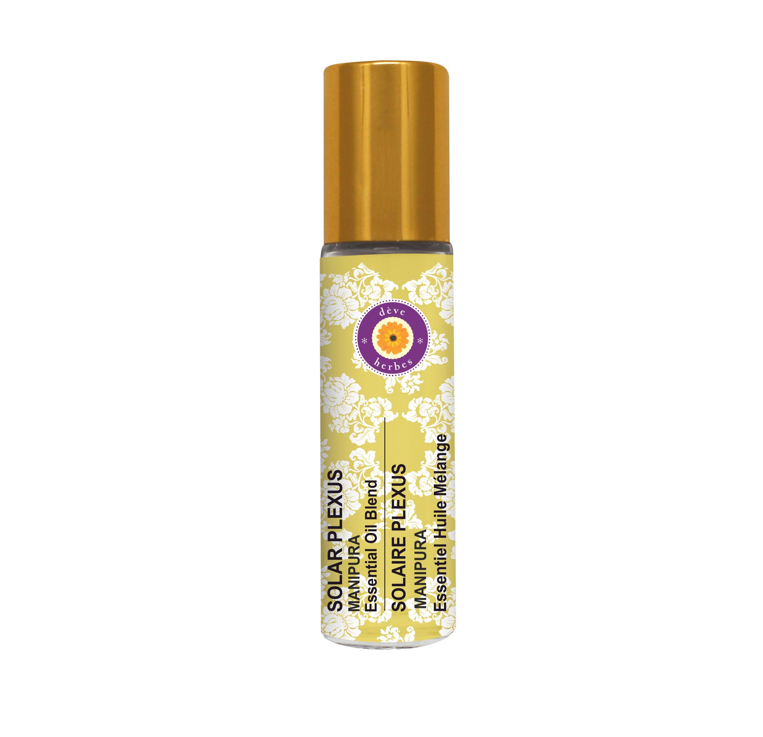 Deve Herbes Solar Chakra (Manipura) Oil - Ideal for Meditation, Purification, Yoga, Chakra Alignment, Relaxation, Healing & Rituals, 8ml (0.27 oz)