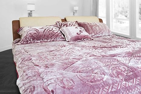 Buy Atmax 5 Piece Dark Maroon Luxury Velvet Comforter Set Queen