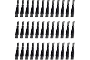 LinMei 36PCS Electric Shaver Cleaning Brush Double-Sided Nylon Bristles with Non-Slip Handle for Razors Trimmers Hair Clippers (Black)
