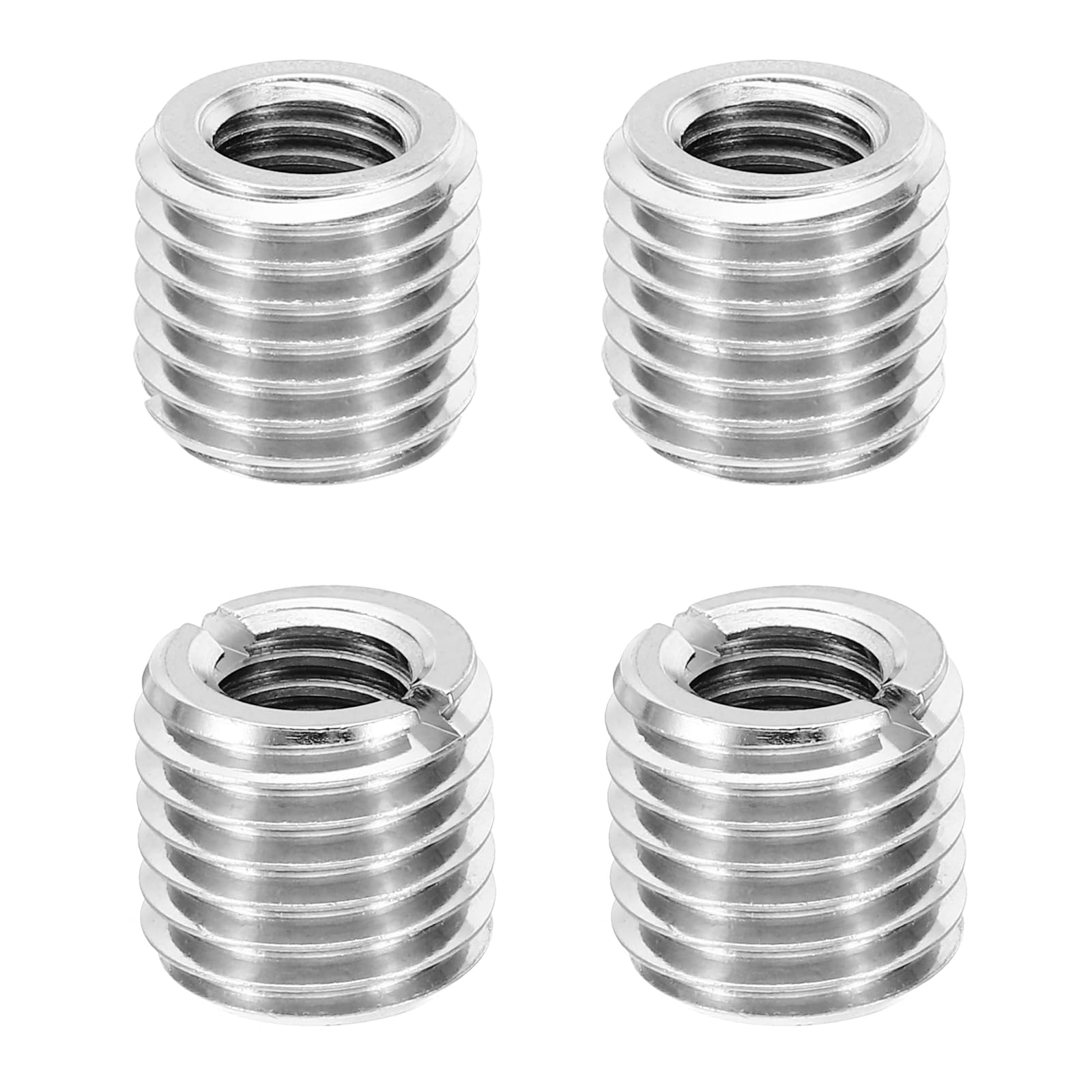PATIKIL Thread Adapters Sleeve Reducing Nut, 4 Pcs M16xM10x15mm Male to Female Repair Insert Nut Screw Reducer Conversion Stainless Steel Fastener, Silver Tone