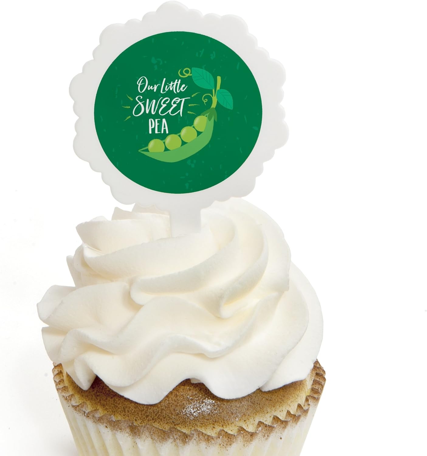 Amazon Com Sweet Pea In A Pod Cupcake Picks With Stickers