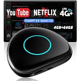ATOTOSELECT Wireless CarPlay&amp;Android Auto Adapter Magic AI Box Android 13 | 4G LTE, GPS, 4GB+64GB, Gemini 3.5, Compatible with Wired Factory CarPlay&amp;Android Auto, Support for YouTube/Netflix