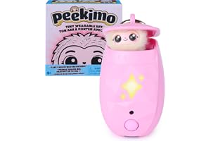 Peekimo Pink Interactive Pet and Wearable Charm Accessory, 100+ Reactions | Reacts to Touch & Voice, Nurture & Play Games, We